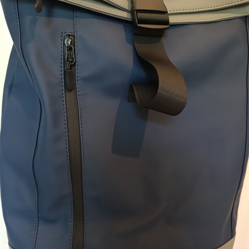 Rolltop Backpack unisex, like new, gray and blue