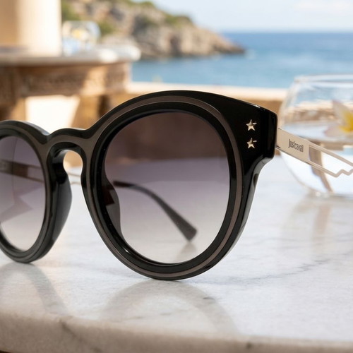 Γυαλιά ηλίου Roberto Cavalli, μαύρα και γκρι