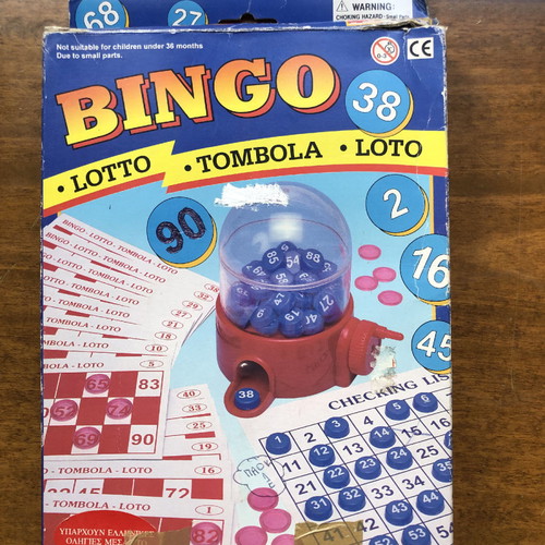 Bingo board game used, 90s vintage edition