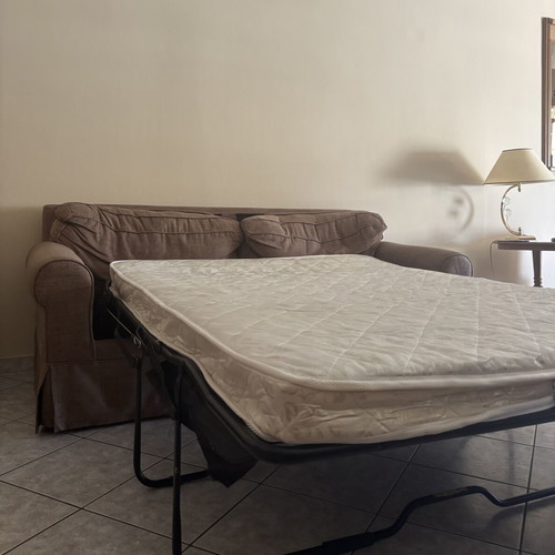 Sofa bed set used, brown, 1.95×0.85m, pack of two