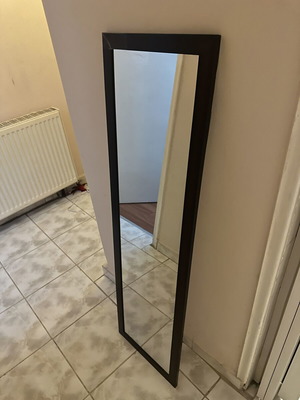 Wooden mirror H127 W36 D1 cm