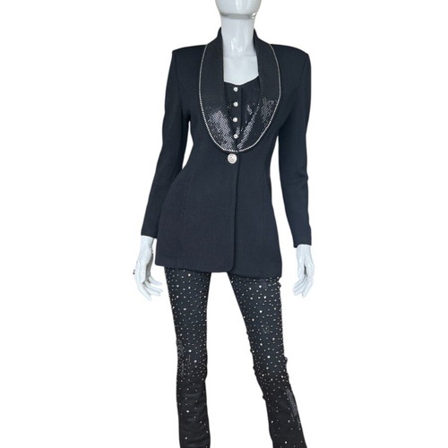 St. John Evening By Marie Gray Women's Jacket Like New, Size M, Black
