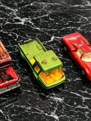 Matchbox cars used, set of 3, England 1970s