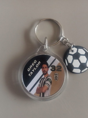 PAOK Greg Taylor round keychain new
