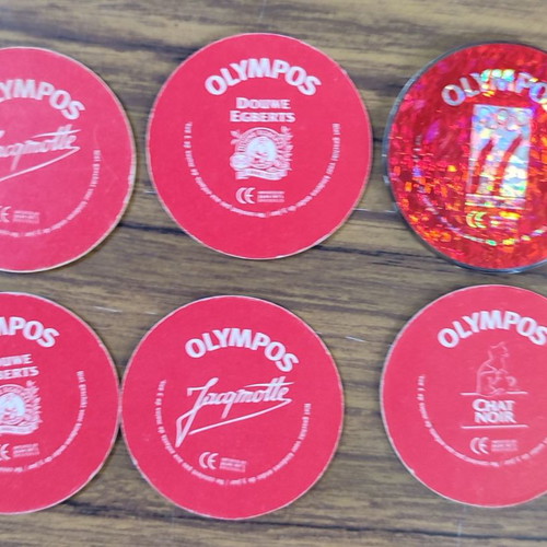 Olympos tags used, set of 6 pieces