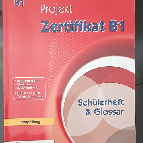 Zertifikat B1 glossary German language learning book