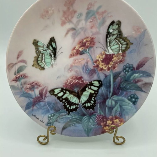 Decorative plate Bradex W.S.George "On Gossamer Wings" Lena Liu 1988-1989 new