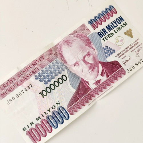 Set of 3 Turkish Lira Banknotes 1,000,000 Like New (1995-2002)