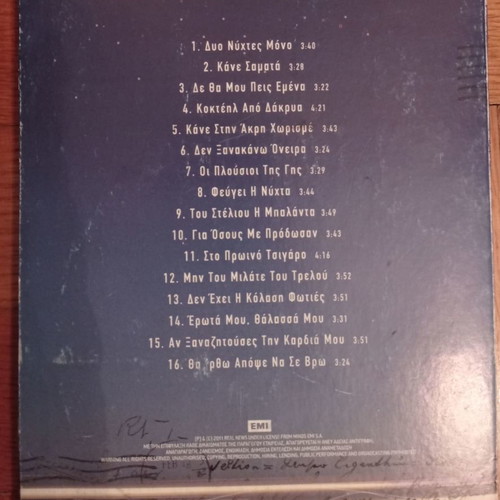 Paschalis Terzis Dyo Nyhtes Mono CD excellent condition