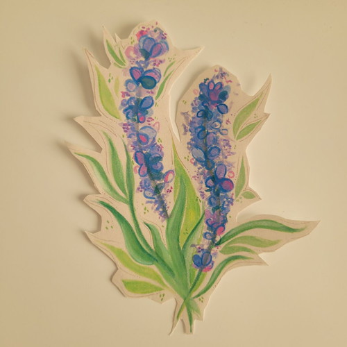 Handmade lavender sticker new