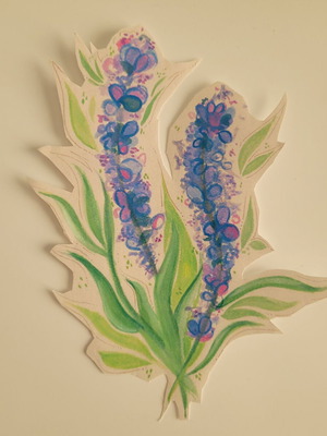 Handmade lavender sticker new