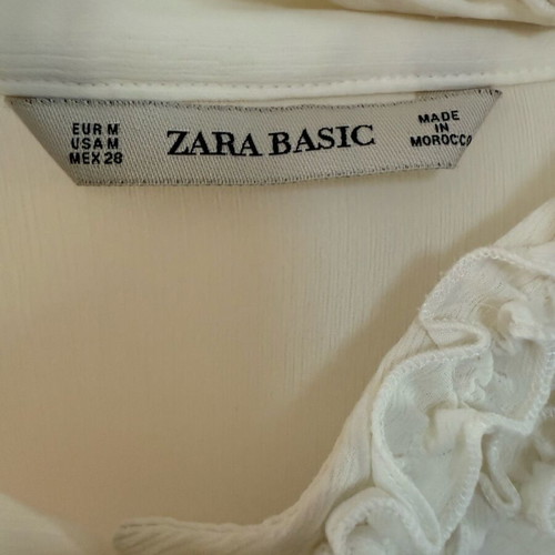 Zara ivory shirt with mao collar like new