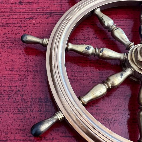 Nautical ship wheel used, decorative brass 20 cm