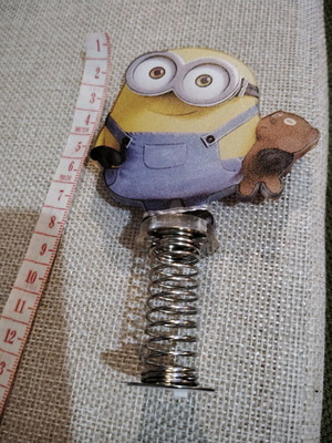 Minion Keychain with Spring new