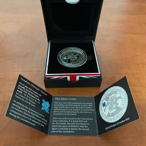 Silver 5 Pounds Coin 2010 London 2012 Olympic Games new