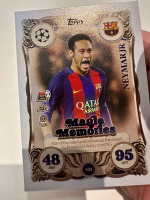 Topps Match Attax Neymar Magic Memories new