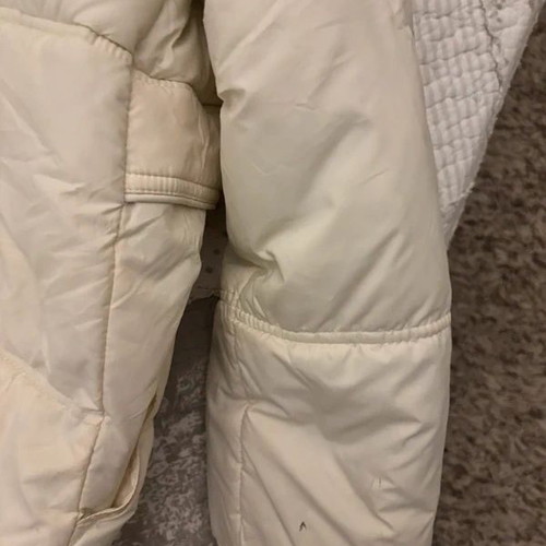 Shein women's jacket used, white and beige, hood with zipper