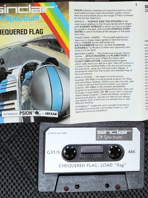 Chess and Chequered Flag original ZX Spectrum cassettes like new