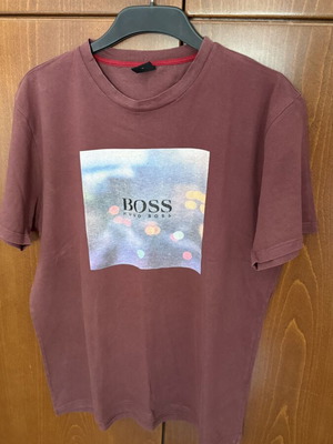 Hugo Boss T-shirt XL used, burgundy
