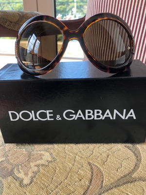 Dolce & Gabbana sunglasses used, dark brown, large, striking