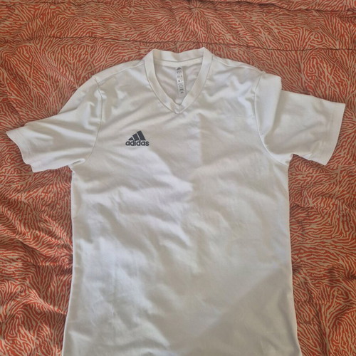 Adidas short-sleeve white shirt like new, size M
