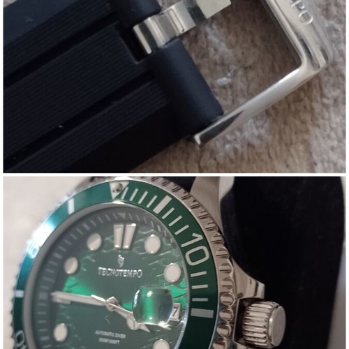 Tecnotempo automatic watches like new, set of three, white and green