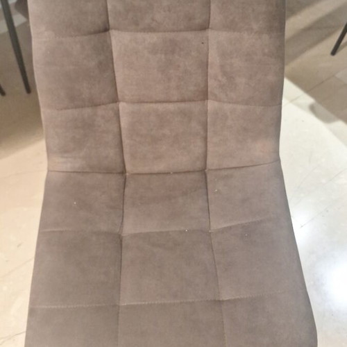 Ikea dining table with Italian grey chairs used, customised glass top, 6-8 seats