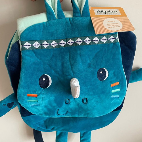 Lilliputiens backpack new, blue children's plush bag