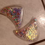 Plastic ears with stars like new