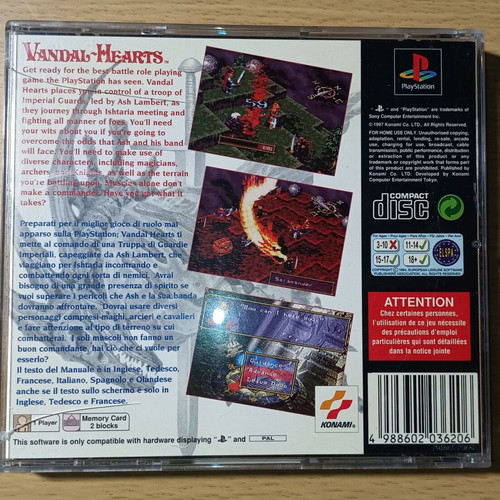 Vandal Hearts PS1 game