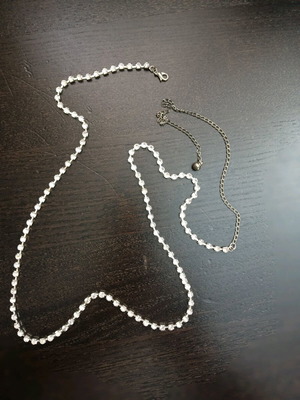 Rhinestone thin belt 108cm like new, white silver