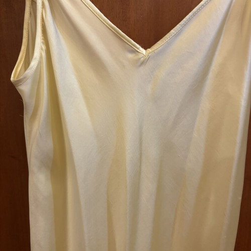 ZARA long satin slip dress, size M, cream champagne