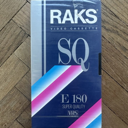 RAKS SQ sealed VHS video cassette