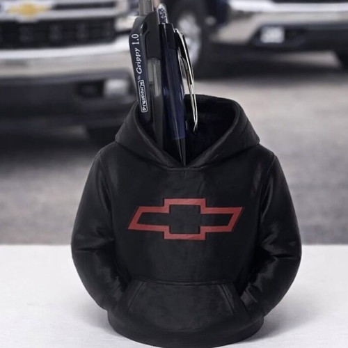 3D Printed Hoodie Pen Holder with Custom Car and Moto Logos