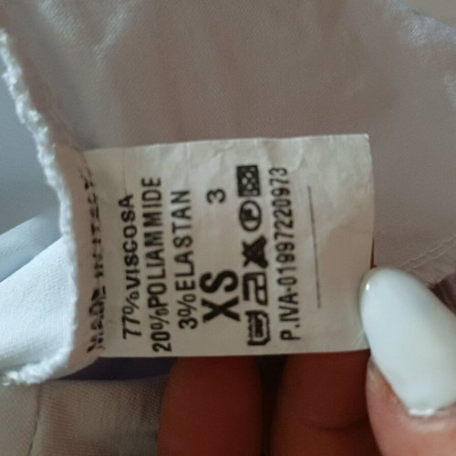 White women's pants Base size XS used, elastic