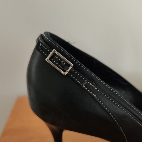 Tsitsivas pointed leather pump used, black, size 39