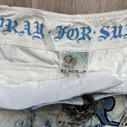 Ed Hardy by Christian Audigier men's board shorts Love Kills Slowly Skull new, size 34