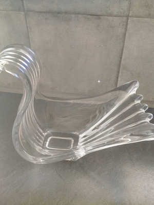 Crystal decorative in the shape of a duck