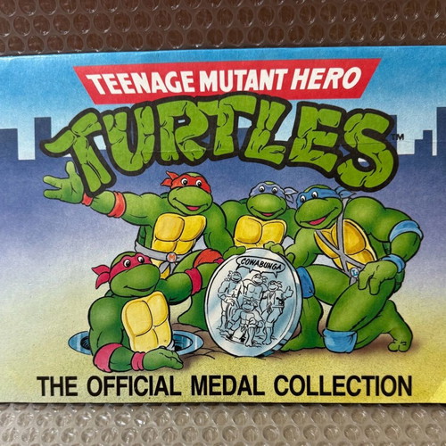 TMNT Teenage Mutant Hero Turtles Official Medal Collection Mirage Studios 1990 like new