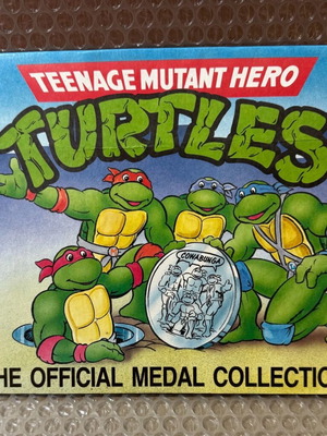TMNT Teenage Mutant Hero Turtles Official Medal Collection Mirage Studios 1990 like new