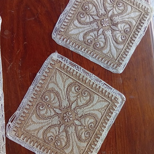 Handmade embroidered table linens set