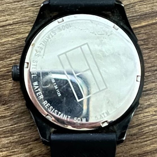 Tommy Hilfiger Cooper men's watch black silicone strap