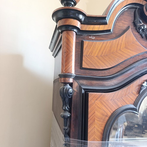 Antique 19th Century Armoire Mirror Henri II Napoleon III style