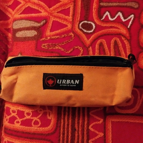 Urban Sportsgear travel toiletry bag orange new with 3 compartments