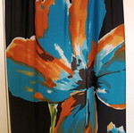 Dress with one strap black with flowers like new