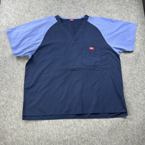 Dickies Scrub Top used, XL, navy blue workwear