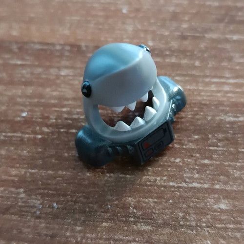 Lego ghost and shark helmets