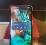 Samsung A20e smartphone like new with screen crack and protective case