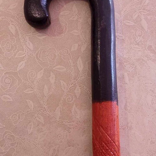 Handmade wooden walking cane used, height 92 cm