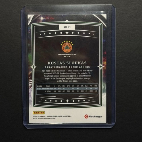 Kostas Sloukas Panathinaikos Panini Origins 2025/26 card /15